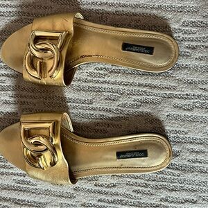 Dolce & Gabbana Gold Women's Slides